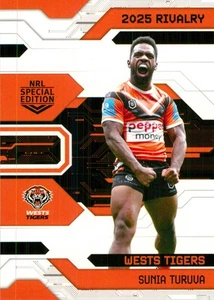 2025 Wests Tigers NRL TLA Special Edition Rivalry Card - Sunia Turuva - Picture 1 of 3