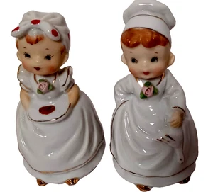 Keramik Dienstmädchen und Koch/Koch Figuren Glocken Vintage Japan 50er Jahre - Bild 1 von 10