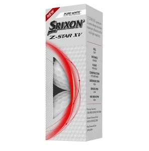 Srixon Z-Star XV 8 White Golf Balls 1 Sleeve (3 Balls) - 2023 - Picture 1 of 1