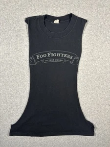 Vtg 2005 Foo Fighters In Your Honor Black Dbl Sided Band T-shirt Small Chopped* - Picture 1 of 5