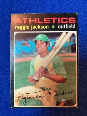 Topps Reggie Jackson Oakland 1971 A's 20 Salón de la fama Foto 1 de 3