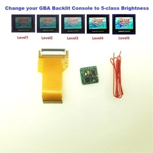 32 Pins Backlight Ribbon Cable + 5 class Brightness PCB For Game Boy Advance GBA - Picture 1 of 3