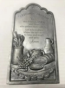 Religious Pewter Kitchen Wall Plaque Door Plate Post New Christian Abbey Press - Picture 1 of 9