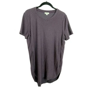 Wilfred Tunic Top M Plum Purple Swiss Dots Side Slits Rayon Blend Boho - Picture 1 of 7