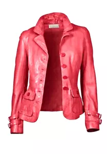 Designer Lederjacke Mandarin/ heine Größe 44 NEU - Bild 1 von 2