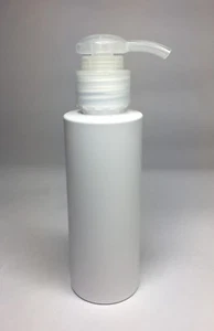 200 ml PET Kunststoff weiß zylindrische Flaschen und natürliche Lotion Pumpe *BELIEBIGE MENGE* - Bild 1 von 1