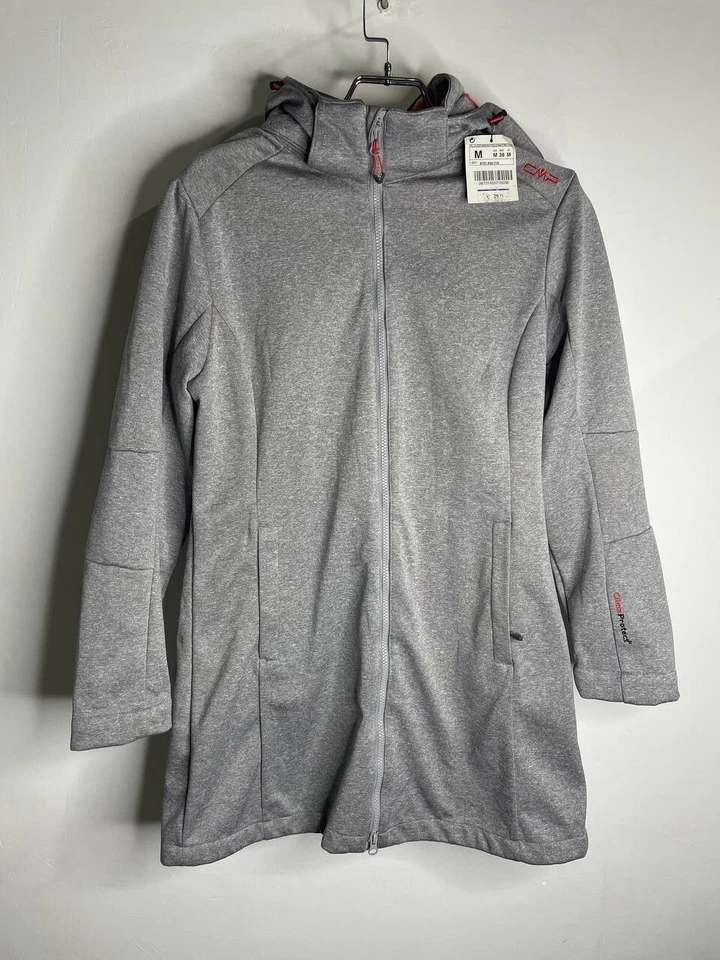 Chaqueta Larga CMP Mujer Gris Cremallera Completa Protección Climática Impermeable Talla M Foto 1 de 3