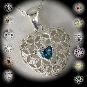 Sterling Silver Hearts Necklace(s) BIRTHSTONE - R. J. Graziano - Avon .925 RJ - Picture 1 of 7