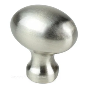 Jeffrey Alexander Lyon Cabinet Knob Satin Nickel Oval Football Egg 3991-SN - Picture 1 of 1
