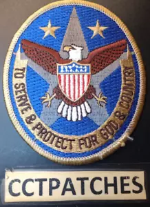 TO SERVE & PROTECT FOR GOD & COUNTRY EAGLE PATCH - Bild 1 von 2