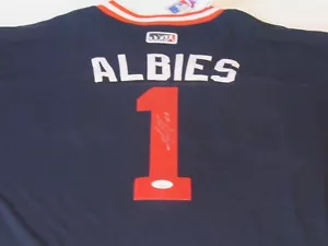 OZZIE ALBIES SIGNED AUTOGRAPHED ATLANTA BRAVES JERSEY JSA COA NEW WITH TAGS - Picture 1 of 4