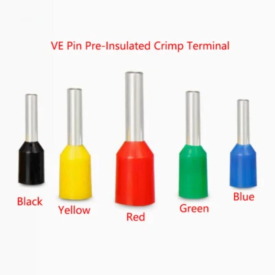 VE0506-0512 Wire Copper Crimp Connector Terminal Insulated Ferrules 5-Colors - Image 1 of 4