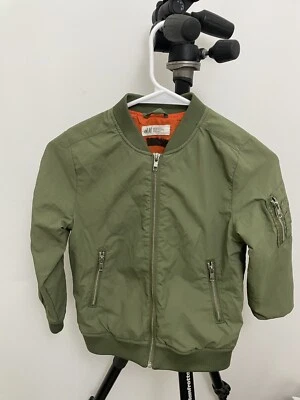 Bomber H&M Enfant Vert Kaki Taille 122 (6-7 ans) - Veste Aviateur - Photo 1/3