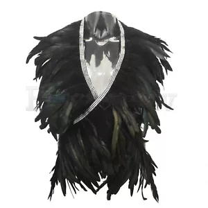 Women's feather cape Gothic game Halloween party decoration cosplay scarf - Picture 1 of 20