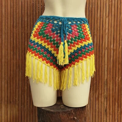 Handmade Crochet Beach Bikini Short Pants Tassel - Image 1 of 4