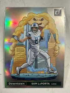 2024 Donruss Sam LaPorta Jumbo Oversized Downtown Prizm 5x7 Detroit Lions #6 NFL - Picture 1 of 8