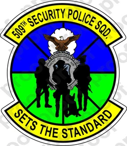 STICKER USAF 509TH SECURITY POLICE SQUADRON - Picture 1 of 1