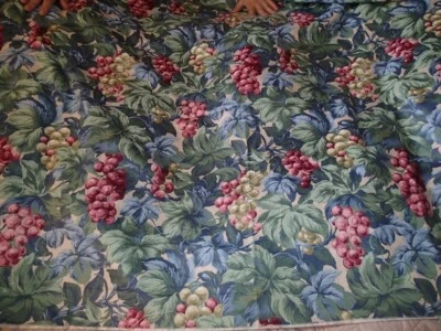 4 1/3 YDS AMBIANCE FABRIC ~ PARK AVENUE COLL ~ GRAPE VINES ~ UPHOLSTERY CURTAINS - Image 1 of 3