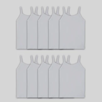 Camiseta interior Fruit of the Loom para niñas Spin Cami, paquete de 10, grande Foto 1 de 3