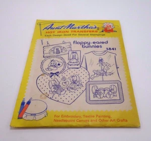 Transferencia de hierro caliente de tía Martha #3841 conejitos orejas sueltas retirados - Imagen 1 de 2