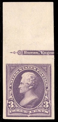 MOMEN: US STAMPS #268P5 PLATE PROOF IMPERF MINT OG NH LOT #73277 - Image 1 of 3