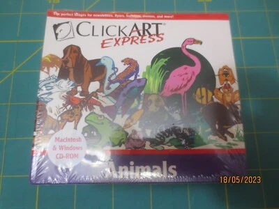 New- Sealed - CD Rom - ClickArt Express - Animals for Macintosh & Windows - Image 1 of 2