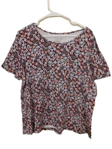 Top Time and Tru. Mujer .3XL. Floral. Camiseta. Manga corta. Enfermeras. Top de exfoliante. - Imagen 1 de 3