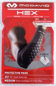 McDavid Hex Padded Forearm Compression Sleeve for Football &amp; Contact Sports,>