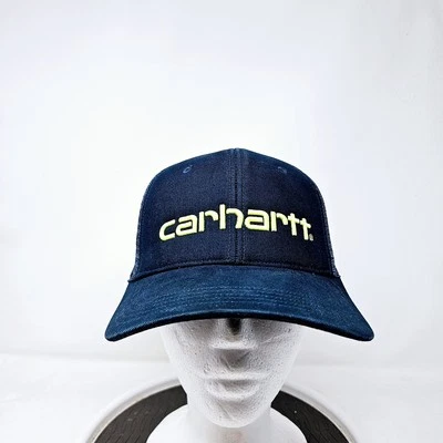 Chapéu caminhoneiro Carhartt verde caça pesca ao ar livre Snapback usado - Imagem 1 de 4
