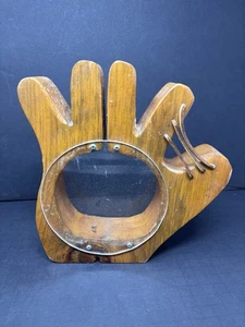 Vintage Wood Hand Made Baseball Glove Bank - Picture 1 of 6