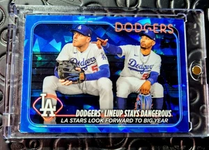 Betts & Freeman Dodgers 2024 Topps Chrome Sapphire w/ New Case - Picture 1 of 2