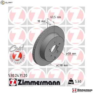 2x BRAKE DISC 530.2471.20 FOR SUBARU FB25D/FB25C 2.5L FB20C/FB20D/FB20X 2.0L - Picture 1 of 9