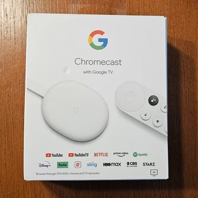 Google Chromecast with Google TV Streaming Media Device Snow GA01919-US - Image 1 of 2