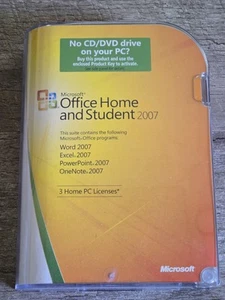 Microsoft MS Office Home and Student 2007 Word Excel PowerPoint OneNote W/ Key - Picture 1 of 6