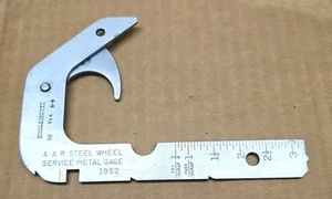 1952 Pratt & Whitney A.A.R. Steel Wheel Service Metal Gage EXC - Picture 1 of 5