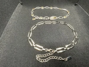 Brighton Gold & Silver Tone Chain Link Belt & 90’s Silver Tone Chain Link Belt~ - Picture 1 of 17