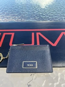 Tumi Blue/Gold Women’s Credit Card Case With Keychain RFID Card Protection - Picture 1 of 6