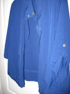 Chicos Zenergy,Royal Blue Jacket, 3/4 Slv,Zip& Snap Front,Lightweight,3 ,XL - Picture 1 of 8