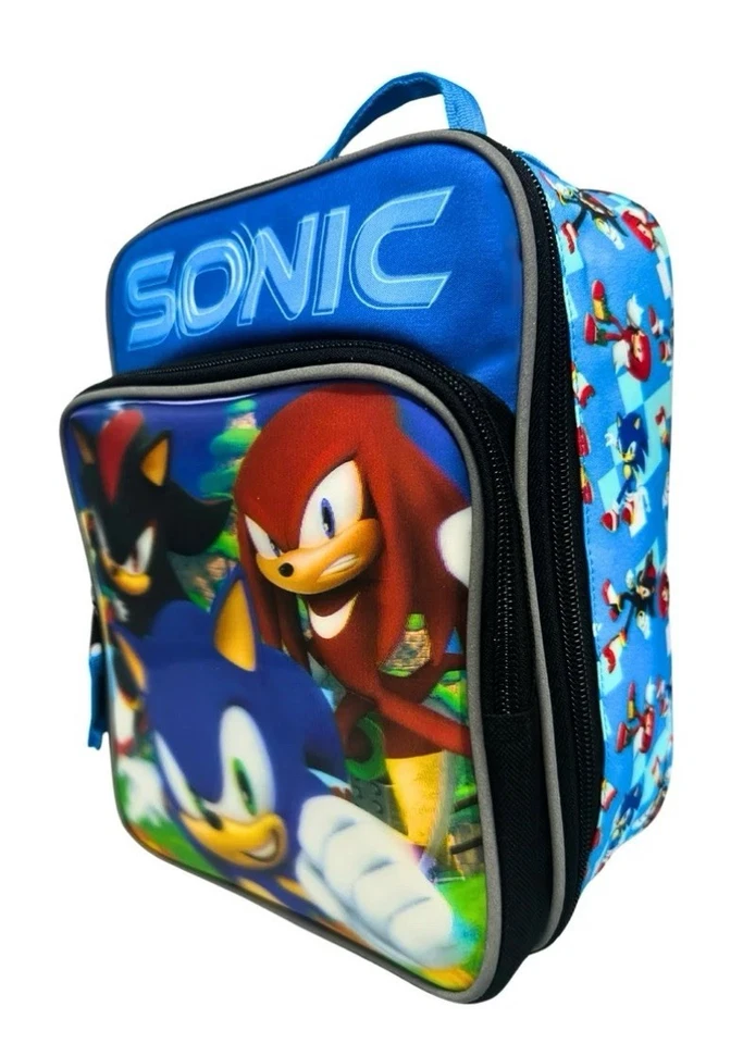 Nintendo Super Mario Bros Star Insulated Lunch Bag Lunch Tote Zip 2 Compartment