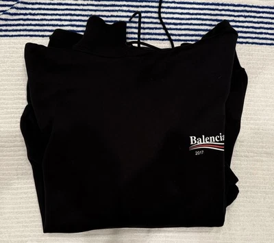 Balenciaga 黑色运动标志 2017 连帽衫 S 码 — 第 1/4 张图片