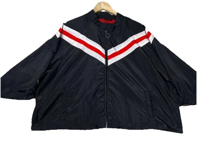 Chaqueta retro New Look para mujer 3XL negra, blanca y roja cortavientos forrada con cremallera Foto 1 de 4