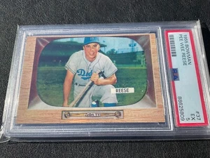 1955 BOWMAN #37 PEE WEE REESE PSA 5 - Picture 1 of 10