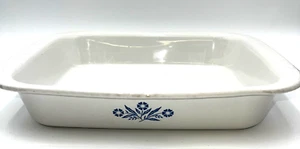 Vintage Ceramic Corningware Blue Cornflower A-12 12 1/4 X 10 1/4 X 2 1/4 - Picture 1 of 12