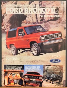 1983 Ford Bronco II Print Ad Built Ford Tuff Twin Traction Beam 2WD 4 Wheeling - Bild 1 von 1