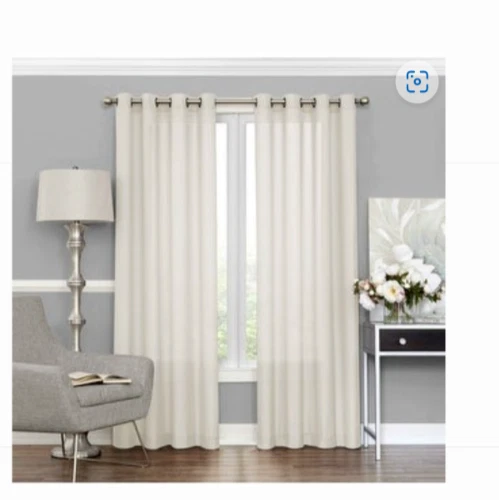 Eclipse Curtain One Panel Light Filtering 52in X 84in Liberty Ivory Grommet