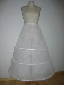 Reifrock mit 3 Ringen Tüll Unterrock Ballkleid Brautkleid weiß NEU - Bild 1 von 1
