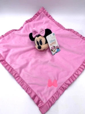 NWT Disney Baby Minnie Mouse Pink Bow Security Blanket Lovey Blankee - Image 1 of 4