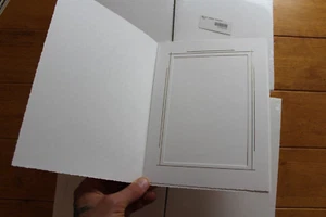 5x7 Photo Folders Picture Paper Frame Wedding Invitation Cards White 75 [e2a] - Picture 1 of 4