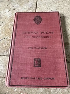 German Poems For Memorizing 1910 (with Music To Some Of The poems) Burkhard - Picture 1 of 10