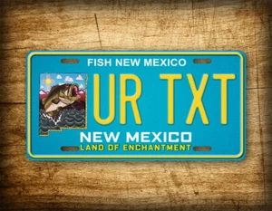 Personalized New Mexico Fish New Mexico License Plate ANY TEXT 6x12 Custom - Picture 1 of 6